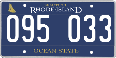 RI license plate 095033