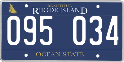 RI license plate 095034