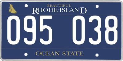 RI license plate 095038