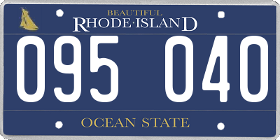 RI license plate 095040