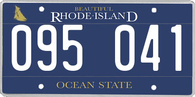 RI license plate 095041