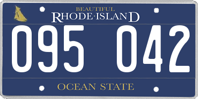 RI license plate 095042