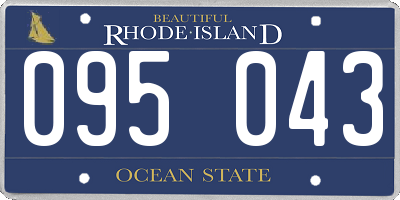 RI license plate 095043