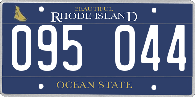 RI license plate 095044