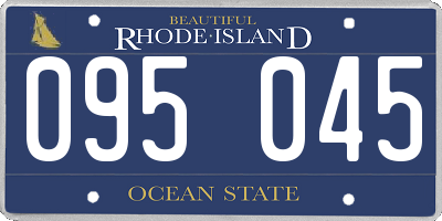 RI license plate 095045