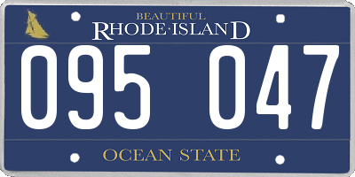RI license plate 095047