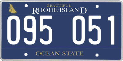 RI license plate 095051