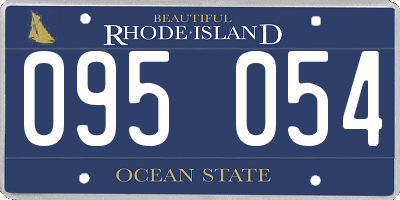 RI license plate 095054