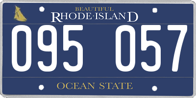 RI license plate 095057