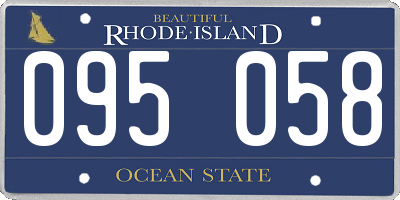 RI license plate 095058