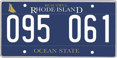 RI license plate 095061