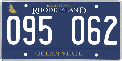 RI license plate 095062