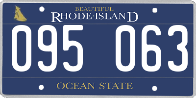 RI license plate 095063