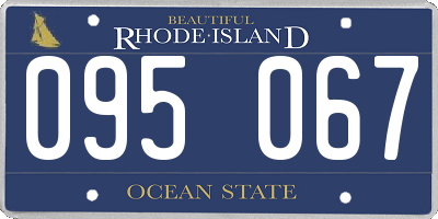 RI license plate 095067