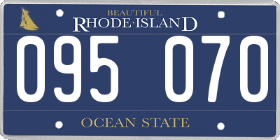 RI license plate 095070