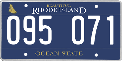 RI license plate 095071