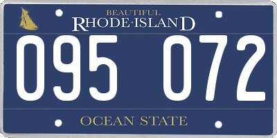 RI license plate 095072