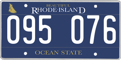 RI license plate 095076