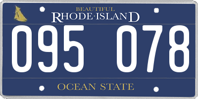 RI license plate 095078