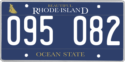 RI license plate 095082