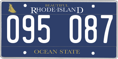 RI license plate 095087