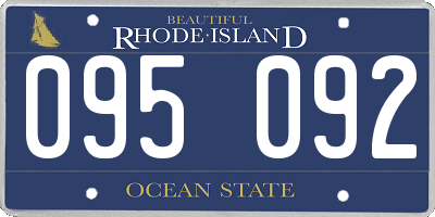 RI license plate 095092