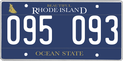 RI license plate 095093