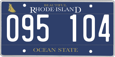 RI license plate 095104