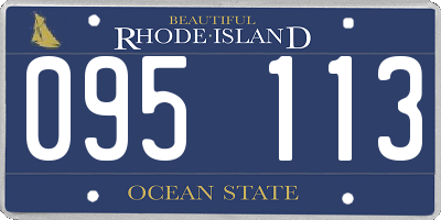 RI license plate 095113