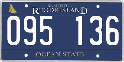 RI license plate 095136