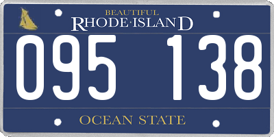 RI license plate 095138