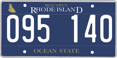 RI license plate 095140
