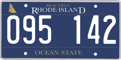 RI license plate 095142