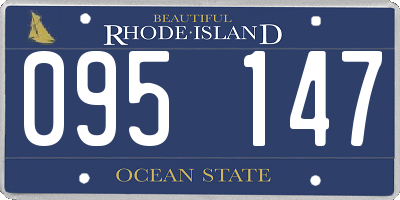 RI license plate 095147