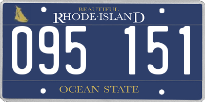 RI license plate 095151