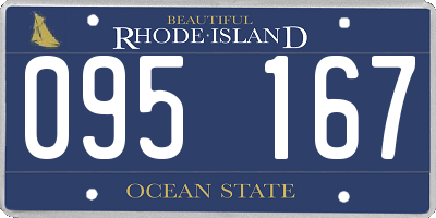 RI license plate 095167