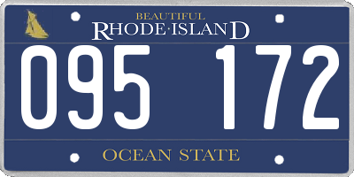 RI license plate 095172