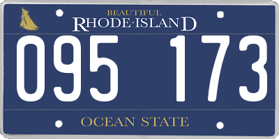 RI license plate 095173