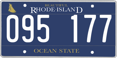 RI license plate 095177