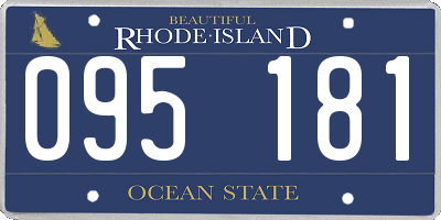 RI license plate 095181