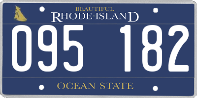 RI license plate 095182