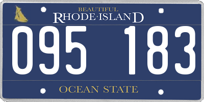 RI license plate 095183