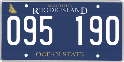 RI license plate 095190