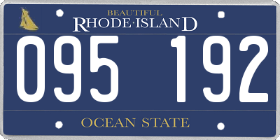 RI license plate 095192