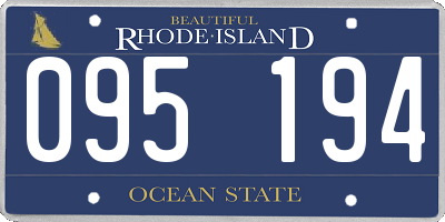 RI license plate 095194