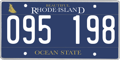 RI license plate 095198