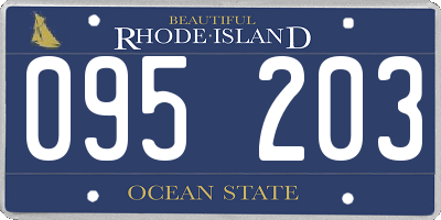 RI license plate 095203