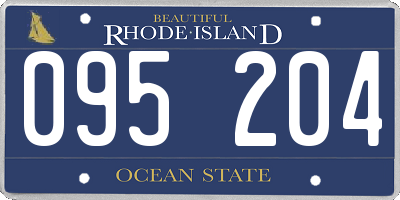 RI license plate 095204
