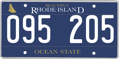 RI license plate 095205