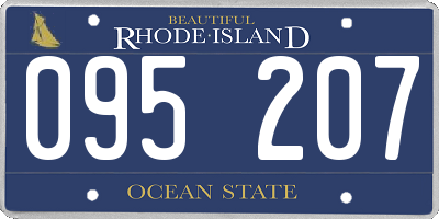 RI license plate 095207